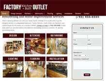 Tablet Screenshot of factorykitchenandbath.com